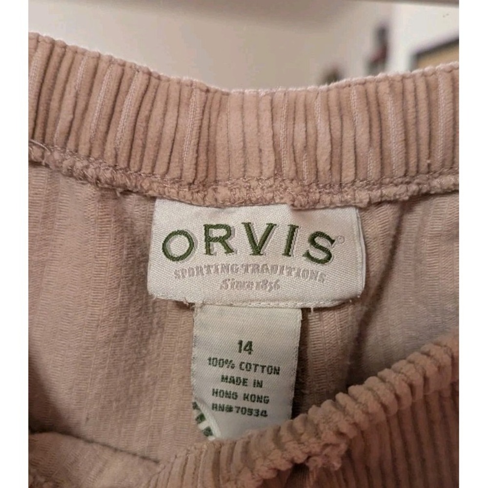 Orvis Jacket Womens 14 Tan Vintage Corduroy Button Front 2PC Set High Waist Pant - Picture 8 of 16